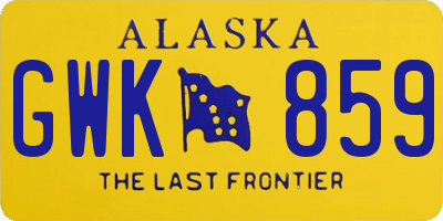AK license plate GWK859