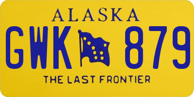 AK license plate GWK879
