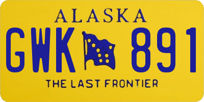 AK license plate GWK891