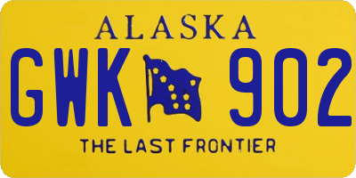 AK license plate GWK902