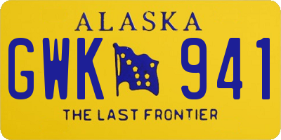 AK license plate GWK941