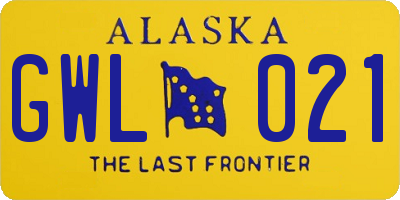 AK license plate GWL021