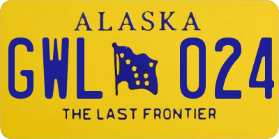 AK license plate GWL024