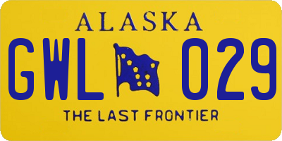 AK license plate GWL029