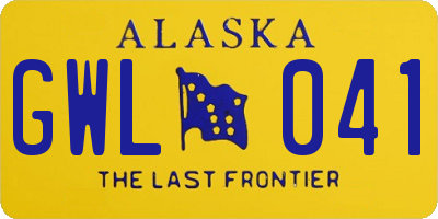 AK license plate GWL041