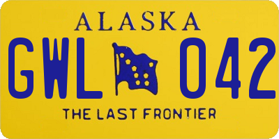 AK license plate GWL042