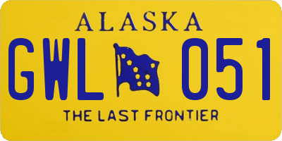 AK license plate GWL051