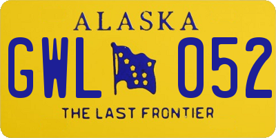 AK license plate GWL052