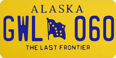 AK license plate GWL060