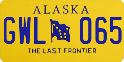 AK license plate GWL065