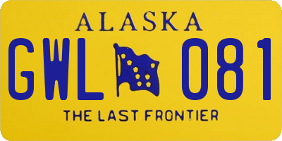 AK license plate GWL081