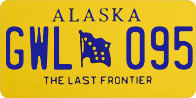 AK license plate GWL095