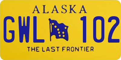 AK license plate GWL102
