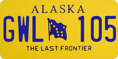 AK license plate GWL105