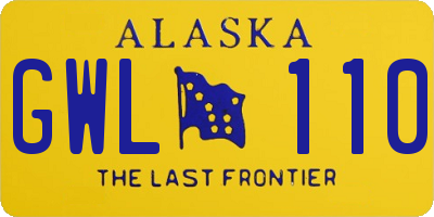 AK license plate GWL110