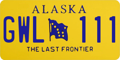 AK license plate GWL111