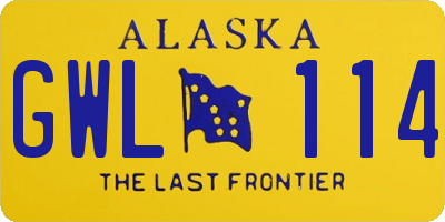 AK license plate GWL114