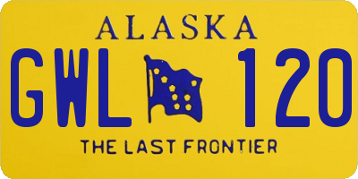 AK license plate GWL120