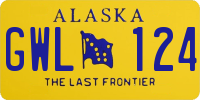 AK license plate GWL124