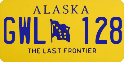 AK license plate GWL128