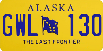 AK license plate GWL130