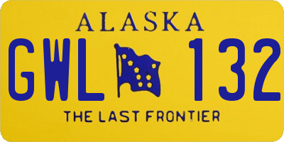 AK license plate GWL132