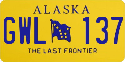 AK license plate GWL137