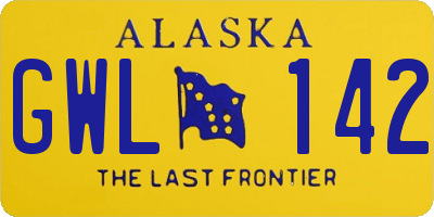 AK license plate GWL142