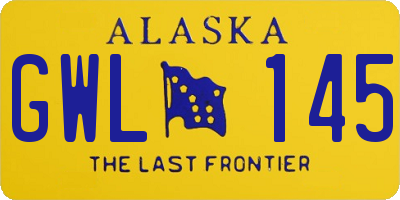 AK license plate GWL145