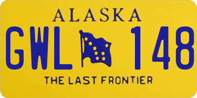 AK license plate GWL148