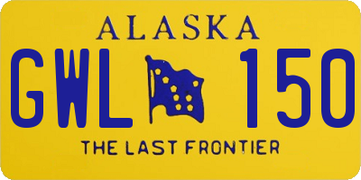 AK license plate GWL150