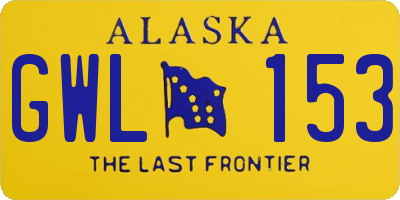 AK license plate GWL153