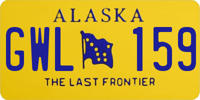 AK license plate GWL159