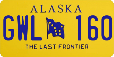 AK license plate GWL160
