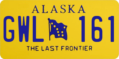 AK license plate GWL161