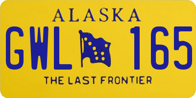 AK license plate GWL165