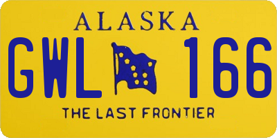 AK license plate GWL166