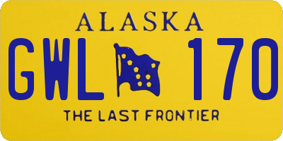AK license plate GWL170