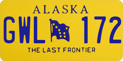 AK license plate GWL172