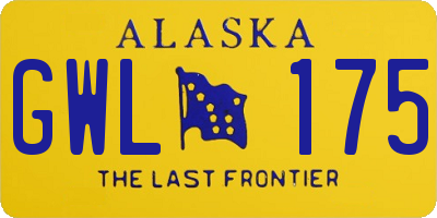 AK license plate GWL175