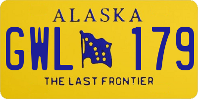AK license plate GWL179