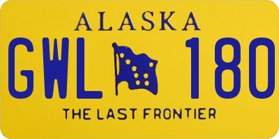 AK license plate GWL180