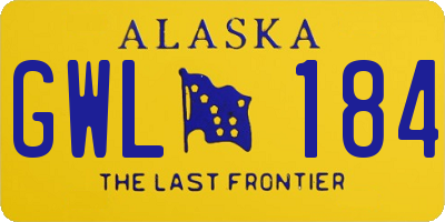 AK license plate GWL184