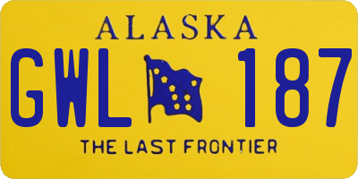 AK license plate GWL187