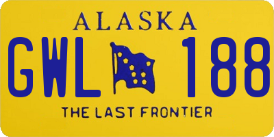 AK license plate GWL188