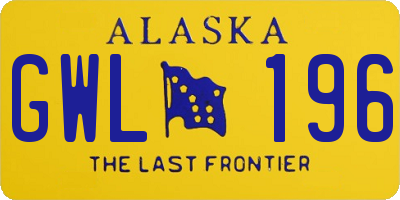 AK license plate GWL196
