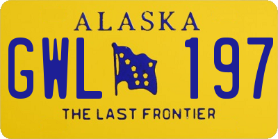 AK license plate GWL197