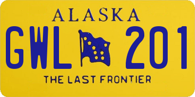 AK license plate GWL201