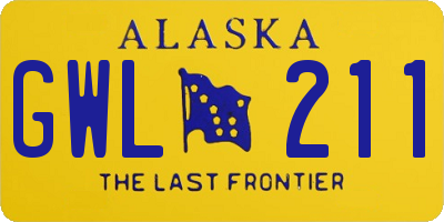AK license plate GWL211