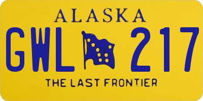 AK license plate GWL217